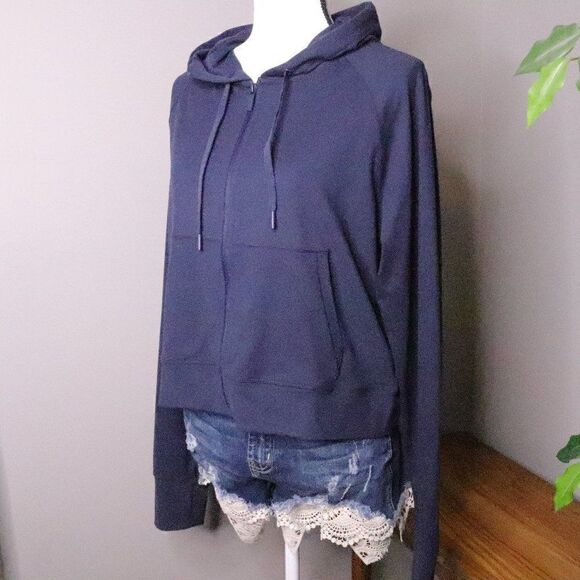 Yogalicious | Cropped Long Sleeve Zip Up Hoodie Large - Picture 1 of 6